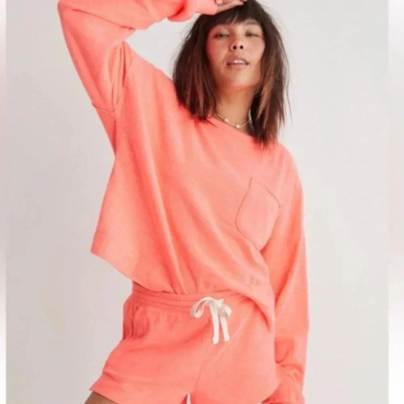 aerie Tops - Aerie Endless Summer Oversized Pink Crew Sweatshirt NWT